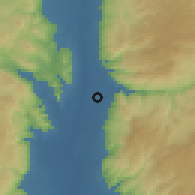 Shaded relief of the 56 km around aţ-Ţīwal āl-Janūbi, drawn from the GMTED2010 grid