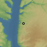 Shaded relief of the 56 km around Dayr Abī Sa'īd, drawn from the GMTED2010 grid