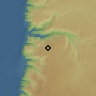 Shaded relief of the 56 km around Faqqū', drawn from the GMTED2010 grid