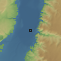 Shaded relief of the 56 km around Ġawr aş-Şāfī, drawn from the GMTED2010 grid