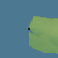Shaded relief of the 52 km around Fort-Shevchenko, drawn from the GMTED2010 grid