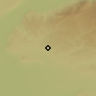 Shaded relief of the 50 km around Aksuat, drawn from the GMTED2010 grid