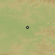 Shaded relief of the 50 km around Öskemen, drawn from the GMTED2010 grid