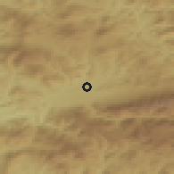 Shaded relief of the 49 km around Riddir, drawn from the GMTED2010 grid