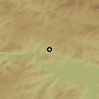 Shaded relief of the 50 km around Serebryansk, drawn from the GMTED2010 grid