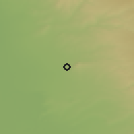 Shaded relief of the 52 km around Shalkiya, drawn from the GMTED2010 grid