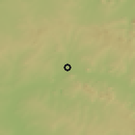 Shaded relief of the 49 km around Shemonaikha, drawn from the GMTED2010 grid