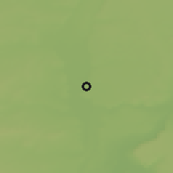 Shaded relief of the 50 km around Shubarshi, drawn from the GMTED2010 grid