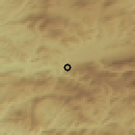 Shaded relief of the 49 km around Ulba, drawn from the GMTED2010 grid