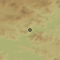 Shaded relief of the 50 km around Zubovka, drawn from the GMTED2010 grid