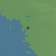 Shaded relief of the 51 km around Biikzhal, drawn from the GMTED2010 grid