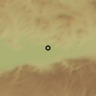 Shaded relief of the 50 km around Bolshenarymskoe, drawn from the GMTED2010 grid