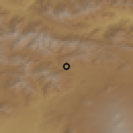 Shaded relief of the 53 km around Aghavnadzor, drawn from the GMTED2010 grid