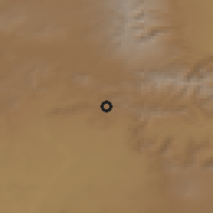 Shaded relief of the 53 km around Arpeni, drawn from the GMTED2010 grid