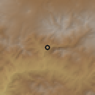 Shaded relief of the 53 km around Artabuynk, drawn from the GMTED2010 grid