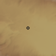 Shaded relief of the 53 km around Artamet, drawn from the GMTED2010 grid