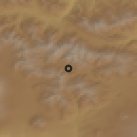 Shaded relief of the 53 km around Artavaz, drawn from the GMTED2010 grid