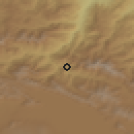 Shaded relief of the 53 km around Aghavnavank, drawn from the GMTED2010 grid