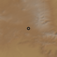 Shaded relief of the 53 km around Ashotsk, drawn from the GMTED2010 grid