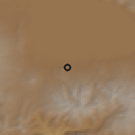 Shaded relief of the 53 km around Astghadzor, drawn from the GMTED2010 grid