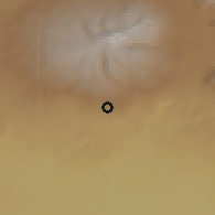 Shaded relief of the 53 km around Avan, drawn from the GMTED2010 grid