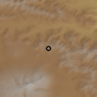 Shaded relief of the 53 km around Avshen, drawn from the GMTED2010 grid
