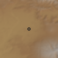 Shaded relief of the 53 km around Aygebats, drawn from the GMTED2010 grid