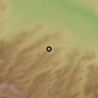 Shaded relief of the 53 km around Aygepar, drawn from the GMTED2010 grid