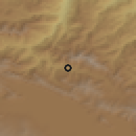 Shaded relief of the 53 km around Aygut, drawn from the GMTED2010 grid