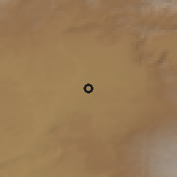 Shaded relief of the 53 km around Azatan, drawn from the GMTED2010 grid