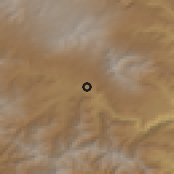 Shaded relief of the 53 km around Aghitu, drawn from the GMTED2010 grid