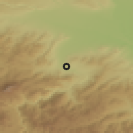 Shaded relief of the 53 km around Bagratashen, drawn from the GMTED2010 grid