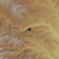 Shaded relief of the 53 km around Bardzravan, drawn from the GMTED2010 grid