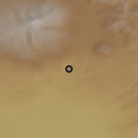 Shaded relief of the 53 km around Bazmaghbyur, drawn from the GMTED2010 grid