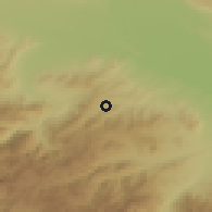 Shaded relief of the 53 km around Berdavan, drawn from the GMTED2010 grid