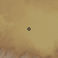 Shaded relief of the 53 km around Berkashat, drawn from the GMTED2010 grid