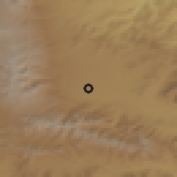 Shaded relief of the 53 km around Blagodarnoye, drawn from the GMTED2010 grid