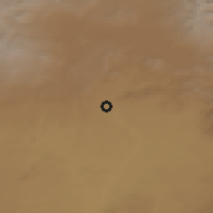 Shaded relief of the 53 km around Byurakn, drawn from the GMTED2010 grid
