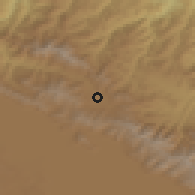 Shaded relief of the 53 km around Chambarak, drawn from the GMTED2010 grid