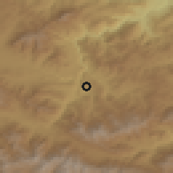 Shaded relief of the 53 km around Chkalov, drawn from the GMTED2010 grid
