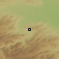 Shaded relief of the 53 km around Deghdzavan, drawn from the GMTED2010 grid