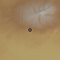 Shaded relief of the 53 km around Dian, drawn from the GMTED2010 grid