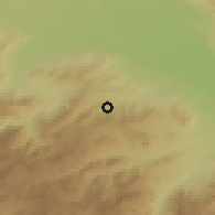 Shaded relief of the 53 km around Dovegh, drawn from the GMTED2010 grid