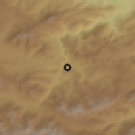 Shaded relief of the 53 km around Dsegh, drawn from the GMTED2010 grid