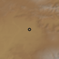 Shaded relief of the 53 km around Akhuryan, drawn from the GMTED2010 grid