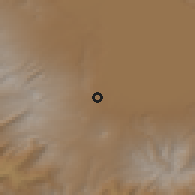 Shaded relief of the 53 km around Dzoragyukh, drawn from the GMTED2010 grid