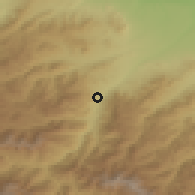 Shaded relief of the 53 km around Aknaghbyur, drawn from the GMTED2010 grid