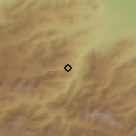 Shaded relief of the 53 km around Enokavan, drawn from the GMTED2010 grid