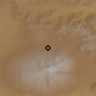 Shaded relief of the 53 km around Geghadzor, drawn from the GMTED2010 grid