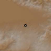 Shaded relief of the 53 km around Geghakar, drawn from the GMTED2010 grid